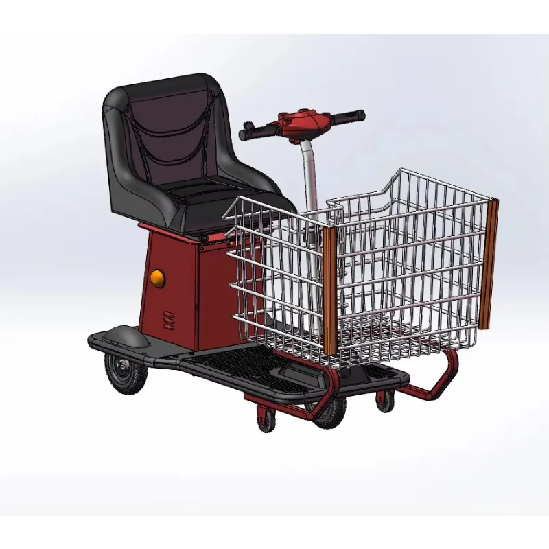 

Powerful 800W Motor Electric Mobility Shopping Scooter Three-Wheel Department Store Shopping Cart for Pet Cargo and Vegetables