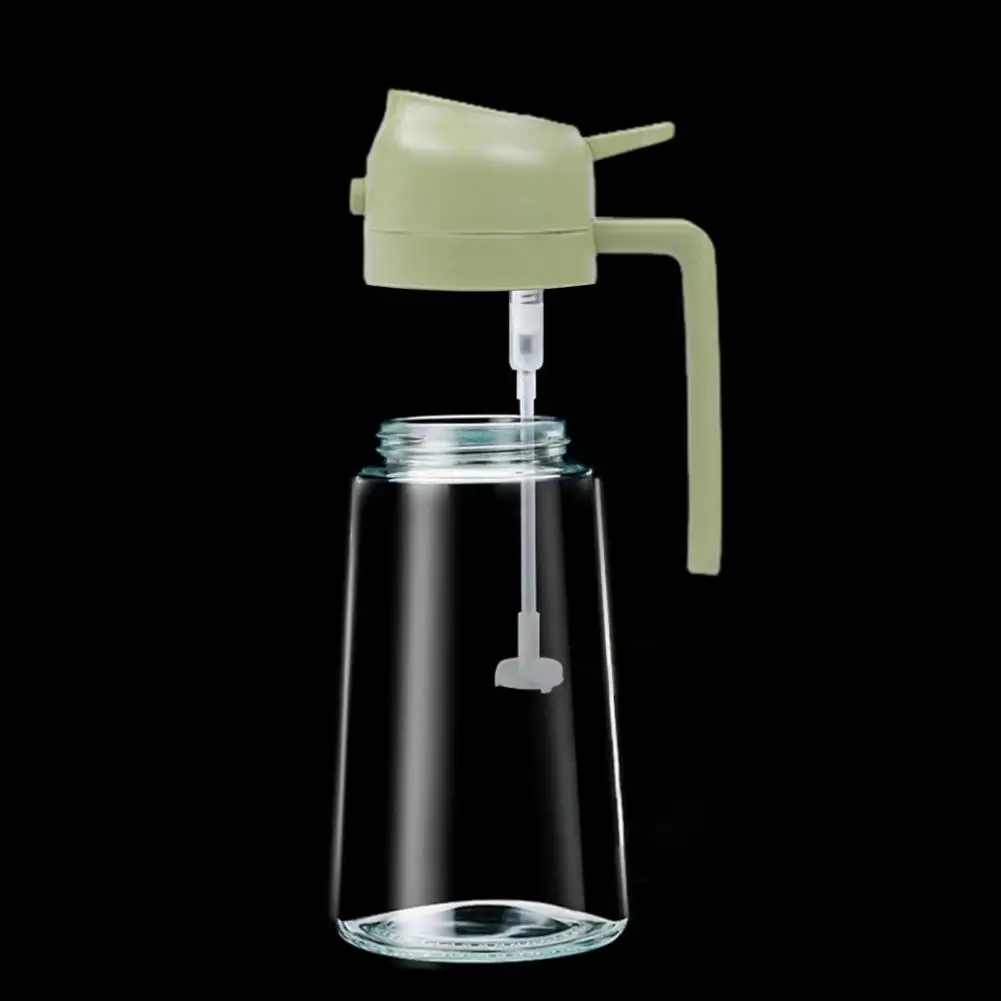 Oil Bottle Cooking Oil Spray Bottle 470ml Oil Sprayer Bottle with Ergonomic Handle Leakproof Transparent Olive Dispenser Food