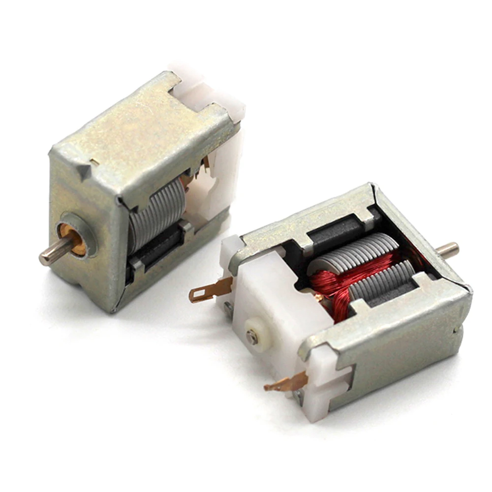 DC 3V 7200RPM Mini Thin 020 Square Bare Micro DC Motor 1.5mm Shaft DIY Hobby Toy Model Test Electric Motor Experiment