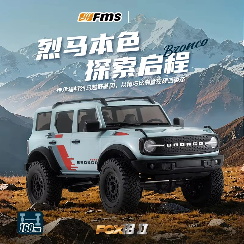 Fms 1/18 Bronco Rc Car Fcxii Electric Remote Control Brushed Off Road Crawler Vehicle For Adult Outdoor Adventure Molde Toy Hot