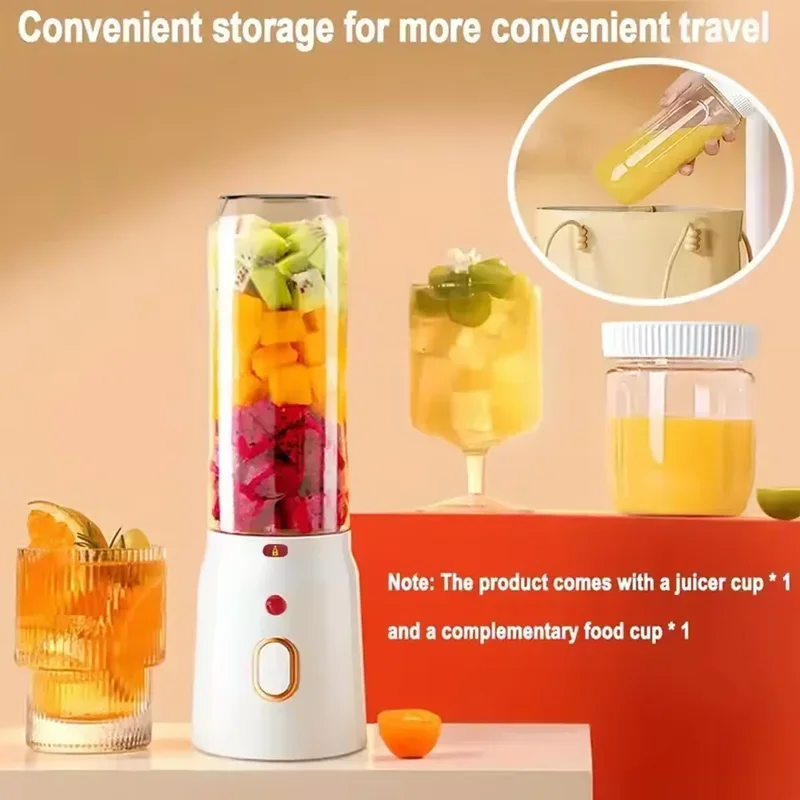 Multi functional dual cup electric portable juicing cup,USB fast charging, juice,complementary food,coffee,smoothie,food blender