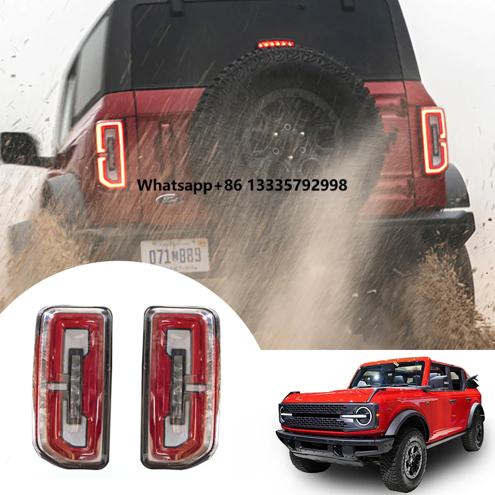 

Original Car Light Accessories Auto Led Tail Light Brightness Taillights Tail Lamp Rear Headlamp for Ford Bronco 2022 2023 2024