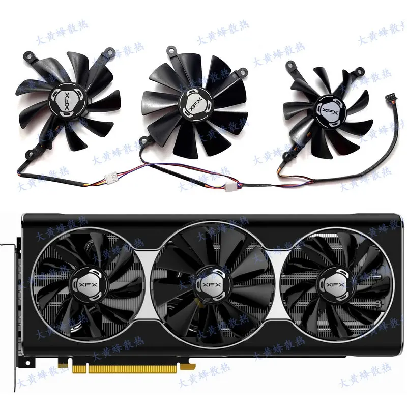 

Новый охлаждающий вентилятор для графической видеокарты XFX RX5700XT 8 ГБ THICC III Ultra