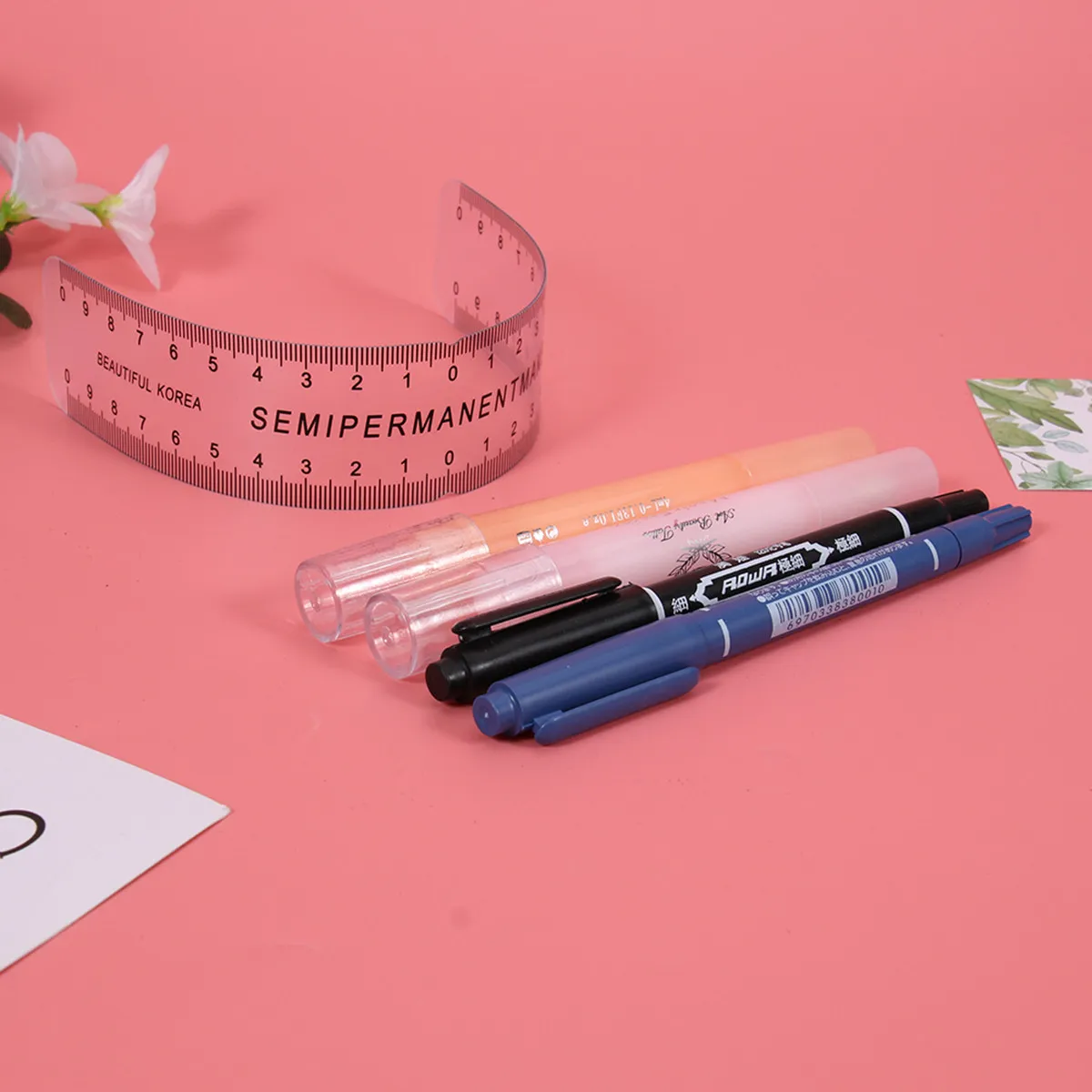 

Eyebrow Microblading Kit Safe Marker Eraser Pen Disposable Eyebrow Ruler Precise Measurement Practice Set Perfect for Beginners