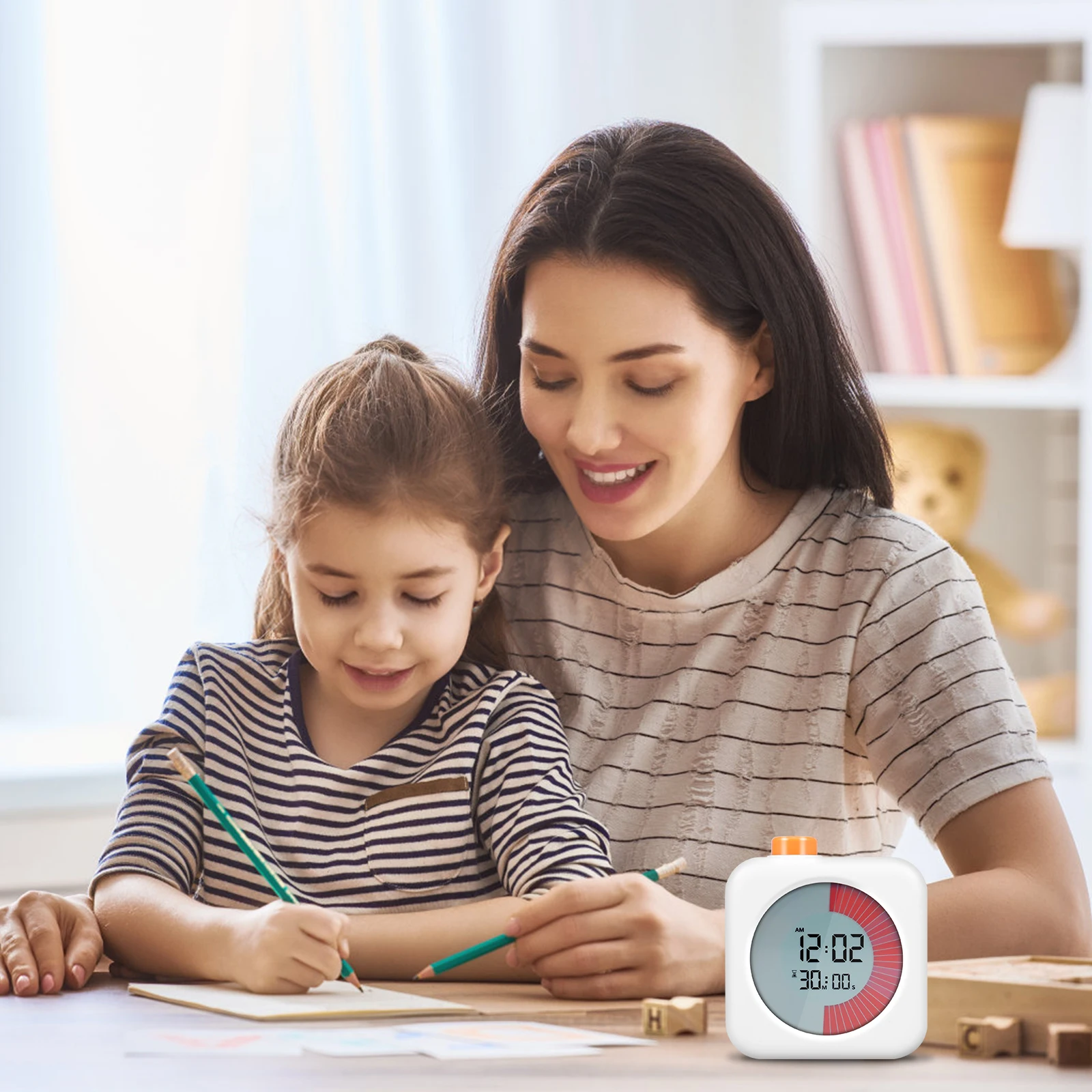 Digital Visual Timer 60MIN LCD Screen Visual Productivity Timer Kitchen Timer for Homeschool Supplies Study Teaching Cooking