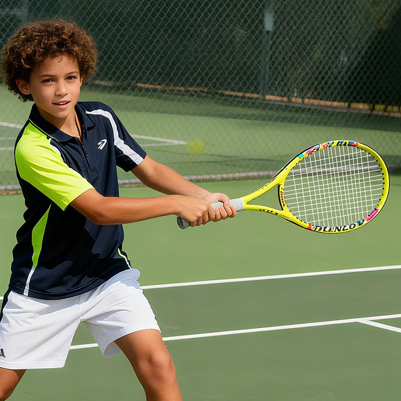 

Детская теннисная ракетка от 3 до 10 лет для мальчиков и девочек из углеродного волокна Ультра легкая 19 21 23 25 дюймов Розовый, зеленый, оранжевый,