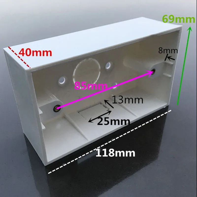 118/120 Type PVC Flame Retardant Junction Boxes Wiring Bottom Box For Universal Switch Socket Outlet Surface-mounted - Image 6