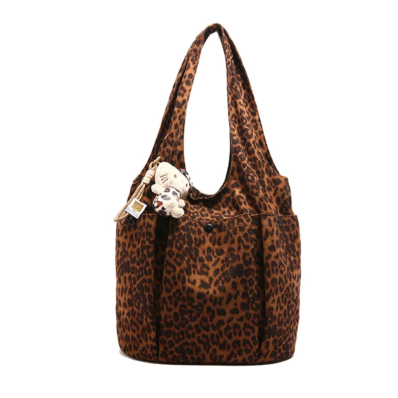 

Large Capacity PU Leather Underarm Shoulder Bag Luxury Designer Leopard Handbag Brand Ladies Travel Bag Casual Tote Shopping Bag