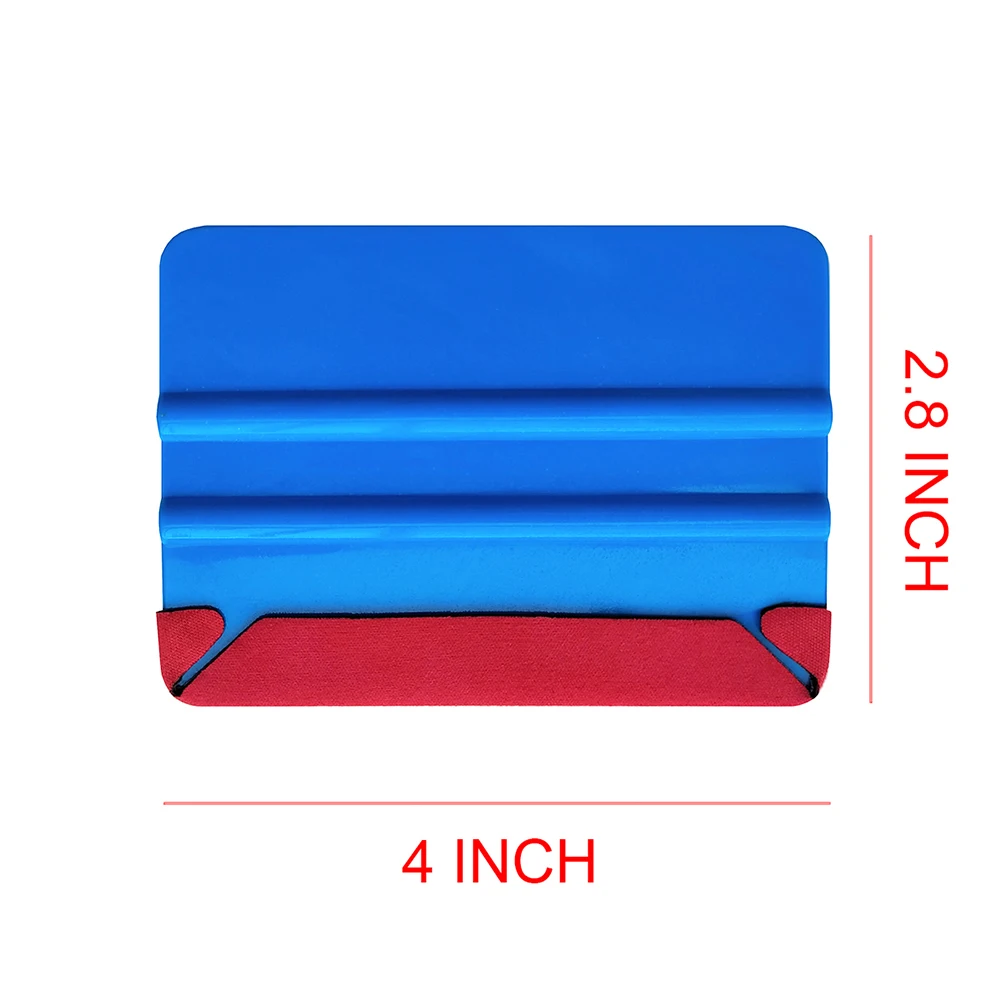 3Pcs 10cm Carbon Fiber Film Wrap Squeegee with Suede Felt Car Vinyl Wrapping Window Tint Tool Stickers Wallpaper Scraper