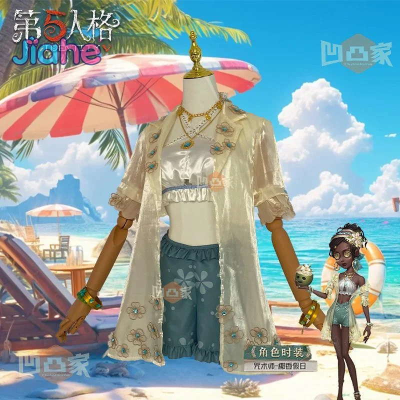 

Identity V Patricia Dorval Enchantress Косплей Костюм Хэллоуин вечерние новый пляжный отдых платье реквизит парик женская униформа для отдыха