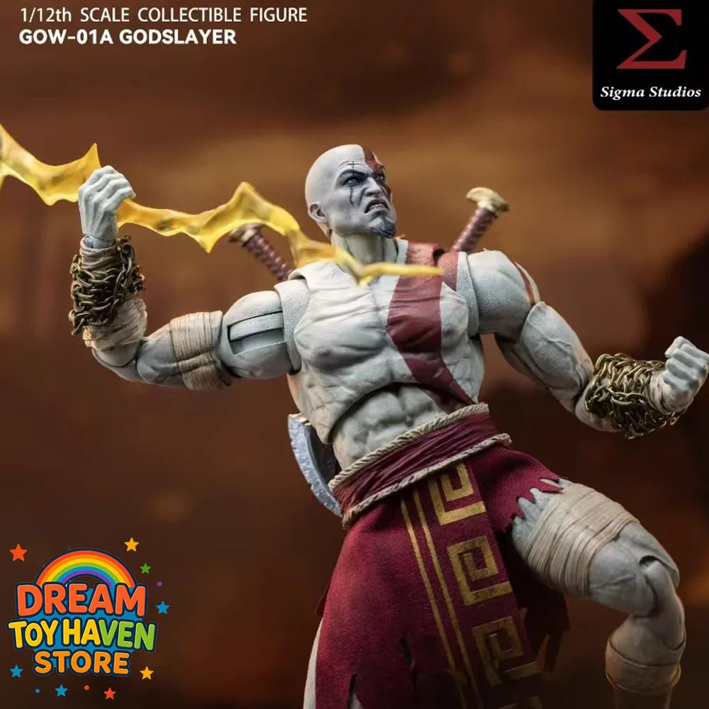 Godslayer GOW-01A 1/12 escala soldado masculino kratos guerreiro deus da guerra conjunto completo 17.8cm figura de ação modelo bonecas colecionáveis