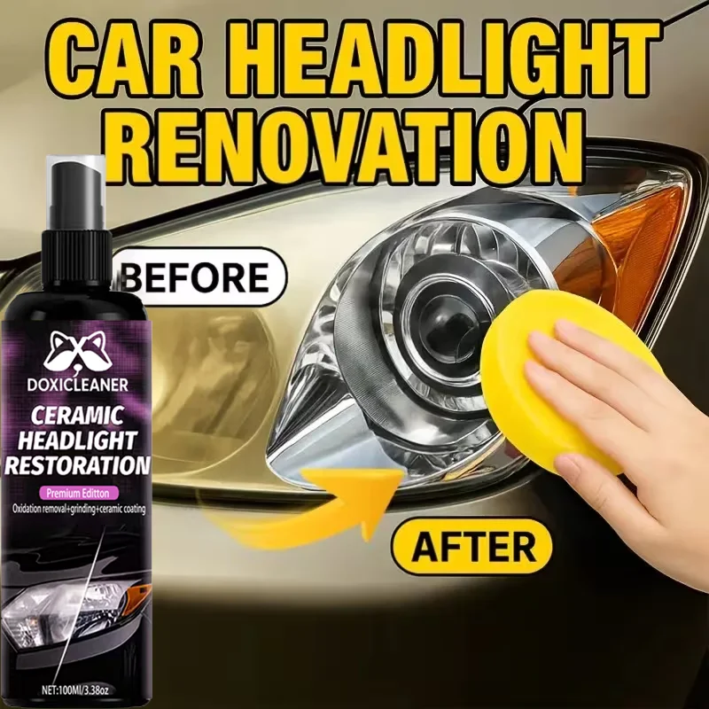 

Car Headlight Restoration Polishing Kits Headlamp Scratch Remover Repair Cleaning Paste Remove Oxidation Headlight Polish Liquid
