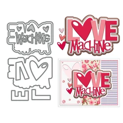 MangoCraft Hearts Love Mad-line Cutting Dies Valentine's DIY Scrapbooking Supplies Metal Dies Knife Mold For Cards Albums Decor