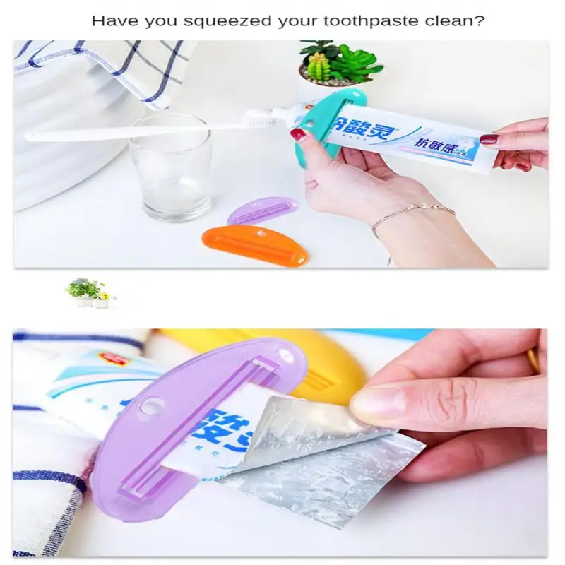 Multifunction Manual Toothpaste Dispenser Cream Tube Squeezer Bathroom Squeeze Paste Extruding Clip Squeezing Clamp
