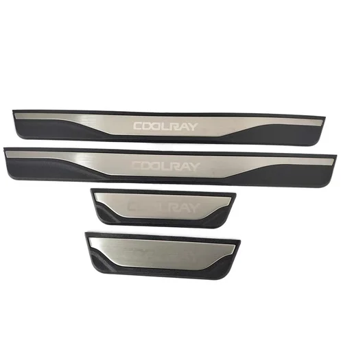 Imagen 2 del producto Geely-cubierta de placa de desgaste para coche, accesorio de plástico de acero inoxidable, 4 piezas, para 2023-2024, Coolray