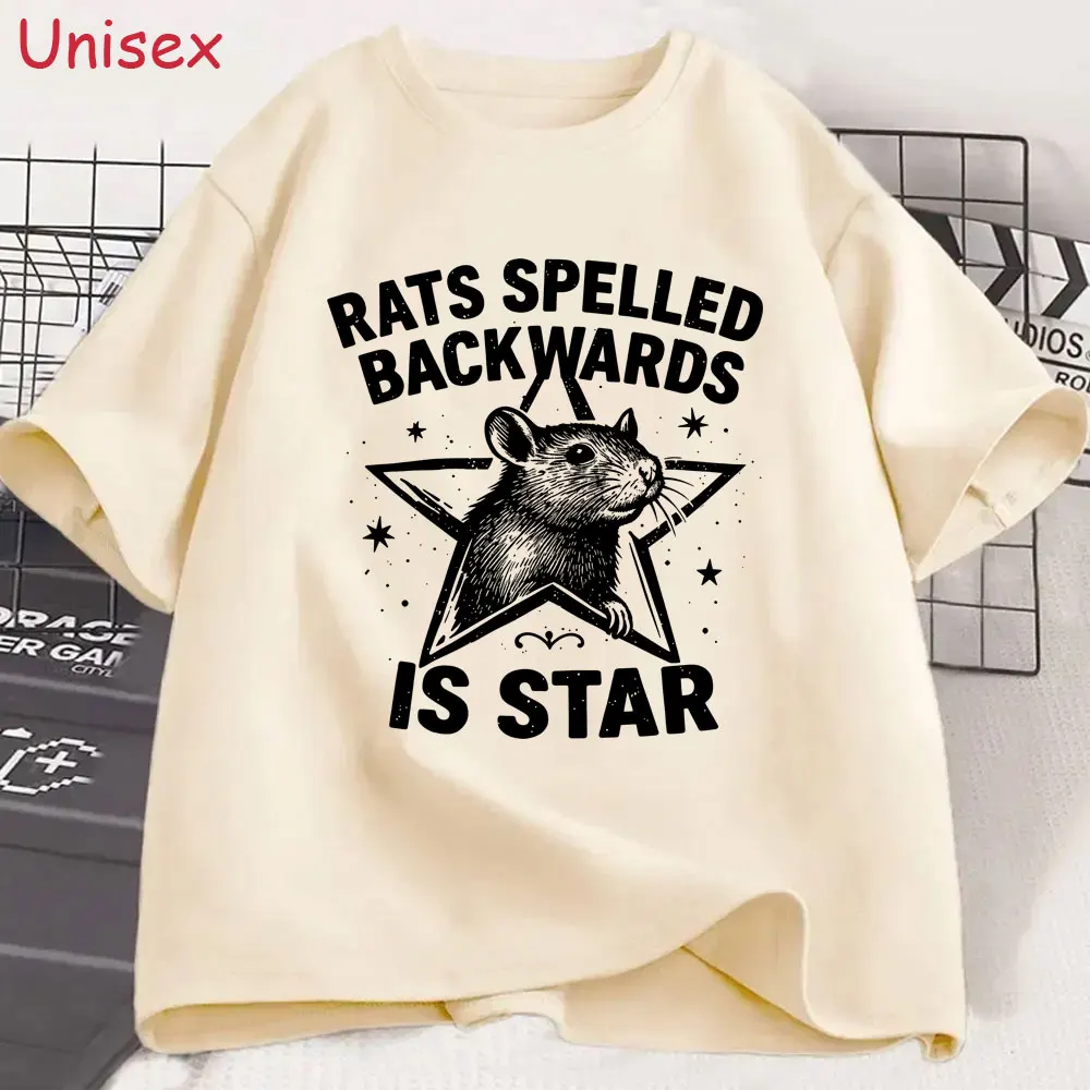 

Rats Spelled Backwards Is Star Funny Rat Lovers Meme T-shirt Men's Women Fashion Humor T Shirt Cotton Casual Oversized T-shirts