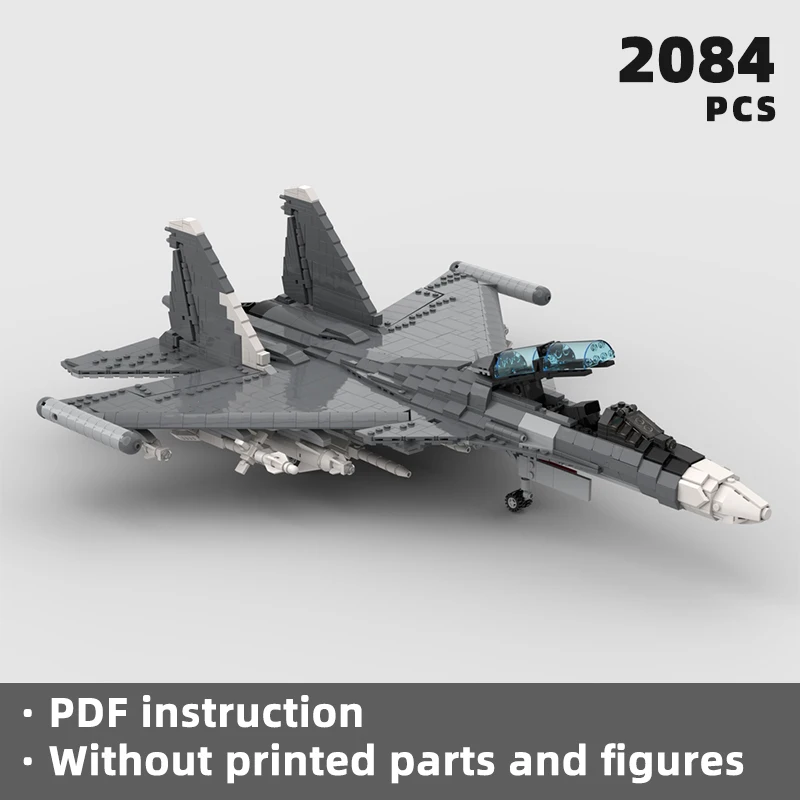 

detailed Su-30 Flanker C 1:35 Russian navy fighter jet bricks aircraft armament blocks military plane moc building missiles moc