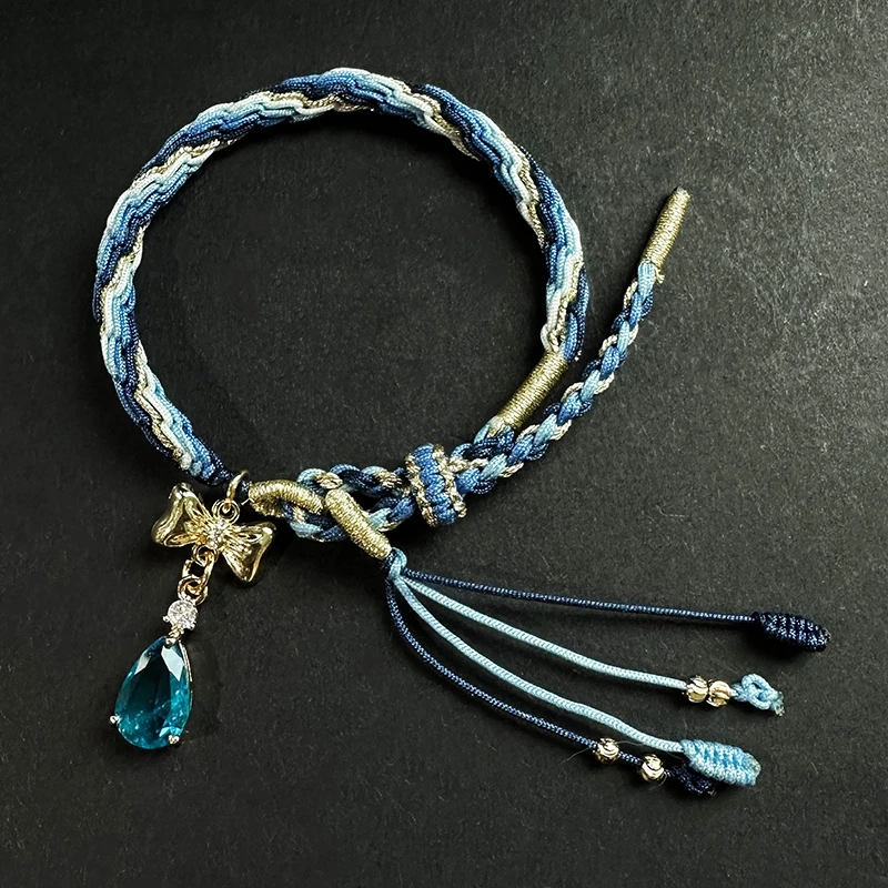 Game Genshin Impact Furina wanderer Zhongli Xiao Cosplay Prop Adjustable Rope Bracelet Jewelry Fans Birthday Gifts