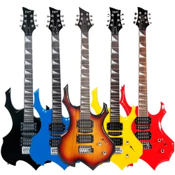 IRIN Electric Guitar with Speaker Amplifier Guitar Performance Special Set Alien Guitar Practice Beginner's Essential Set