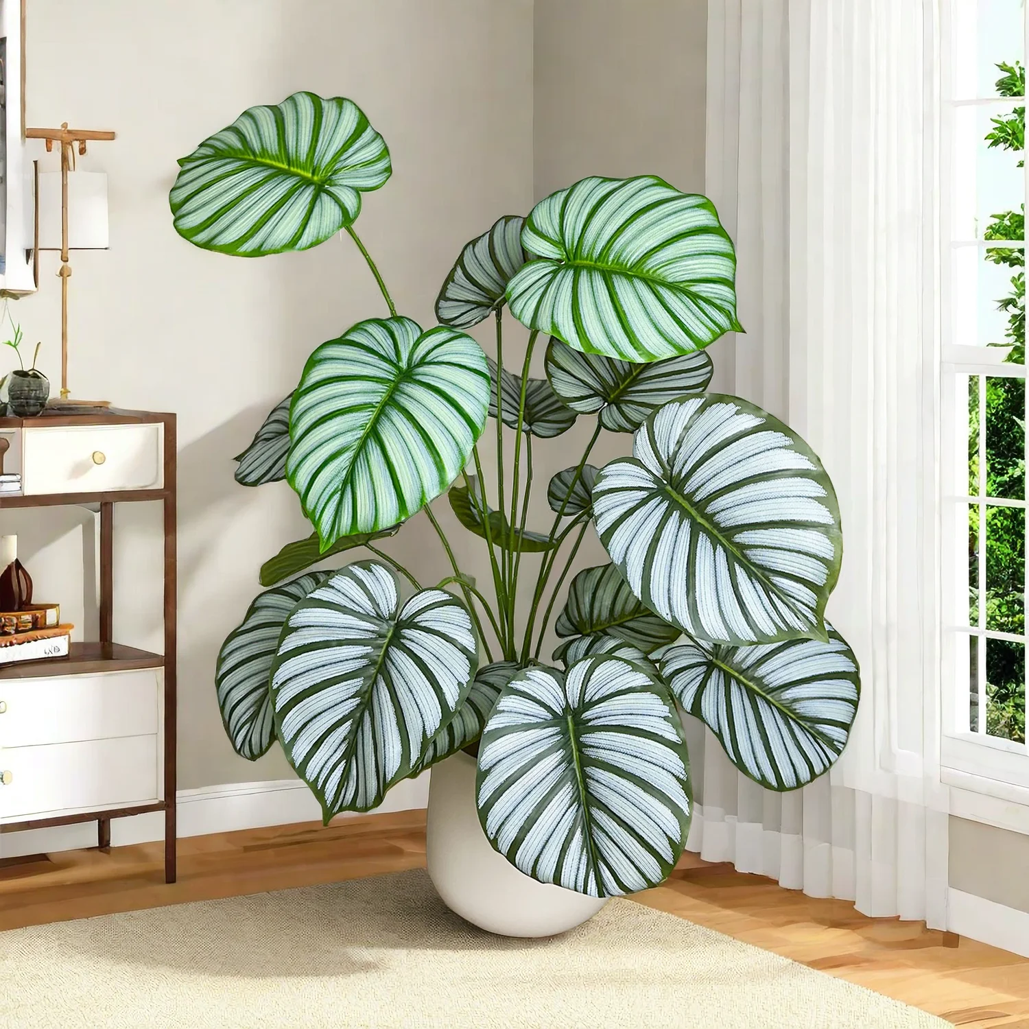 65/100cm Monstera Plant Plastic Leaf faux plant branch realistic Ornamental indoor Artificial Plant for Home Office Decor