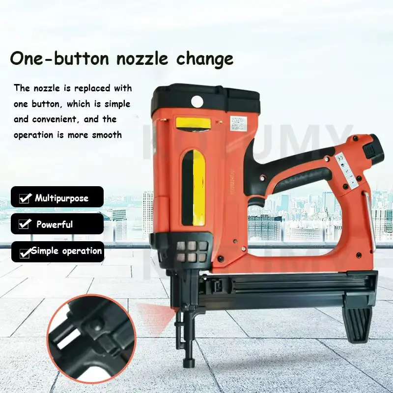 

Steel Nailer Pneumatic Gas Nail Gun Multifunctional Air Stapler Hydropower Woodworking Tool for Frame Trunking