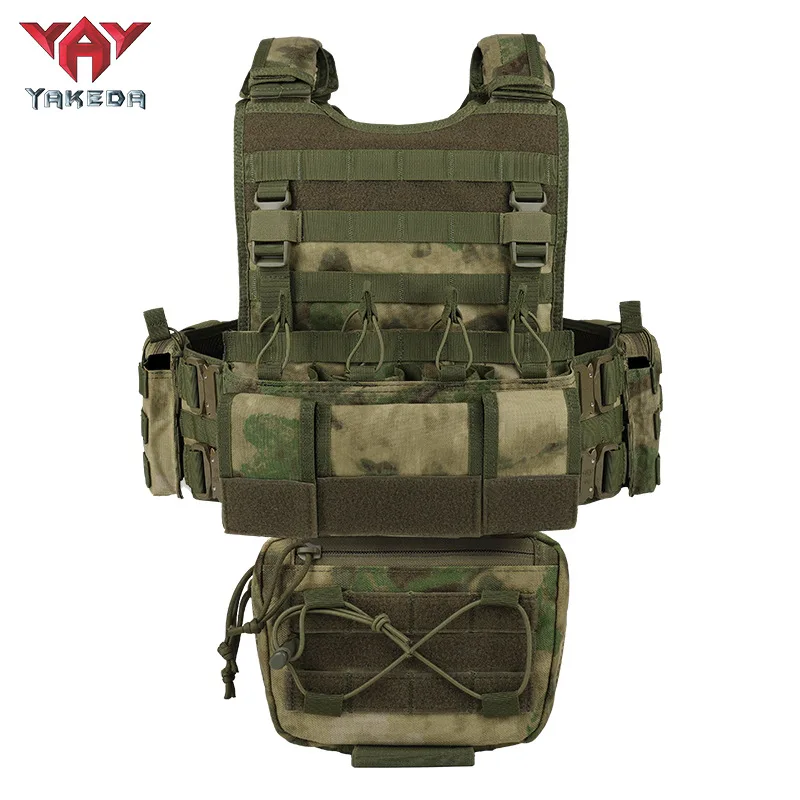 

YAKEDA Plate Carrier Camouflage Molle Magazine Pouches Hunting Fully Protection Tactical Vest With Foam Plate