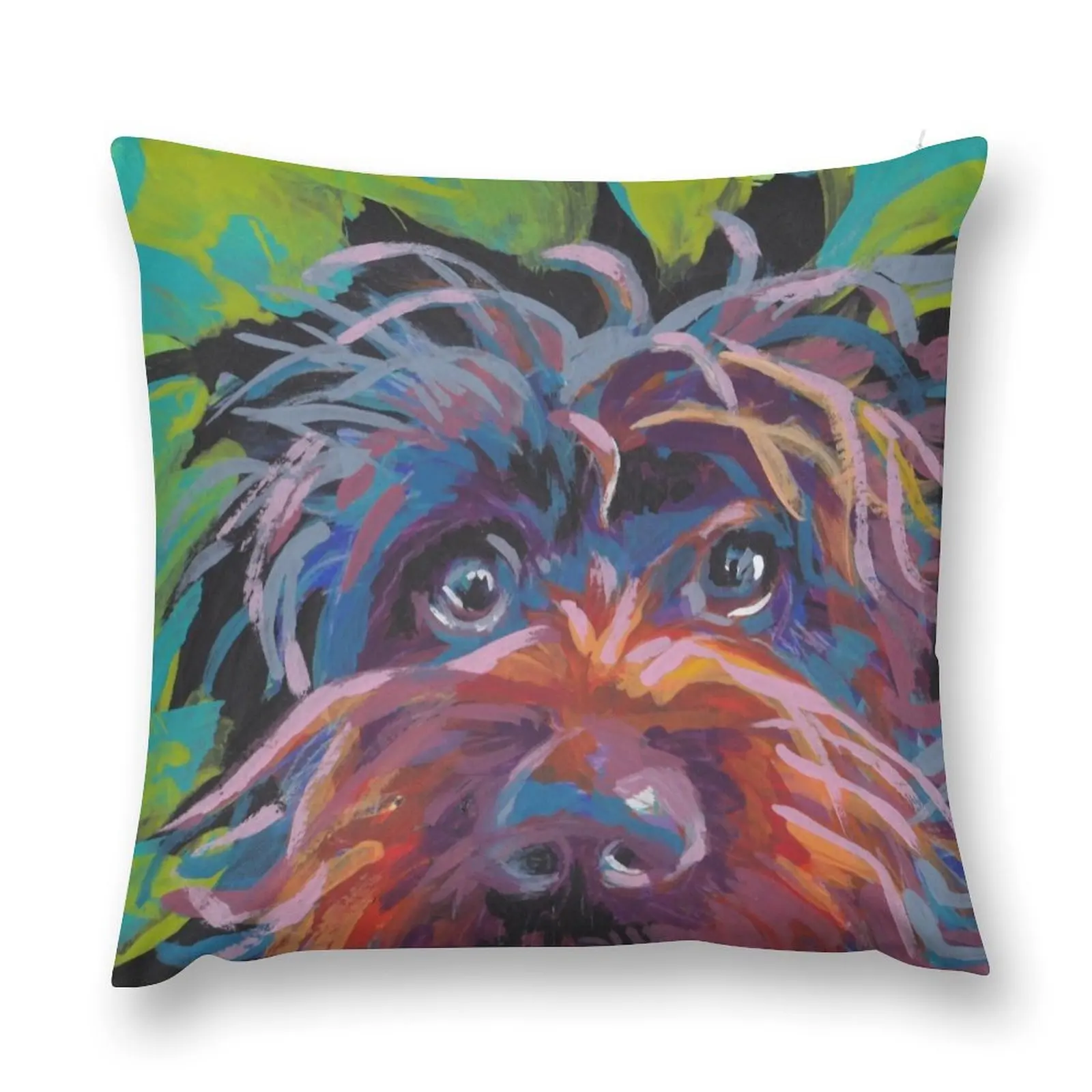 

WireHaired Pointing Griffon Bright colorful pop dog art Throw Pillow Luxury Pillow Case Pillow Cases