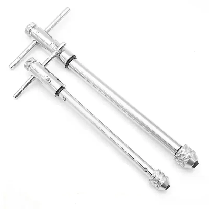 Adjustable T-Handle Tap Wrench M3-8 M5-12 Ratchet Hand Tapper for Forward Reverse Threading Tool Kit Accessory