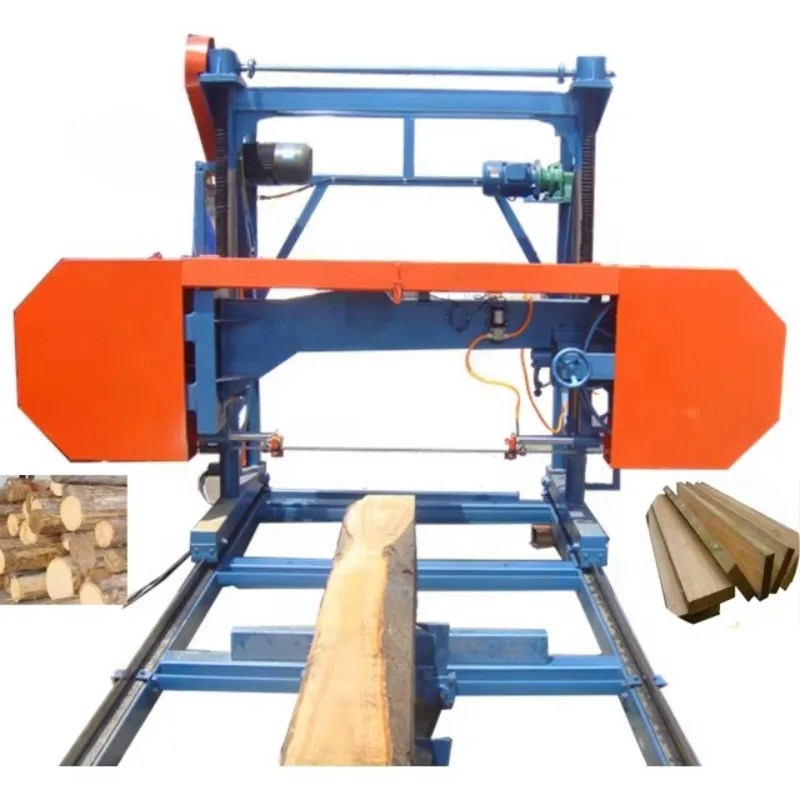 Horizontal Band Saw Mill for Logs Wood Cutting Sawmill Machine Timber Plank Lumber Processing Farm Factory