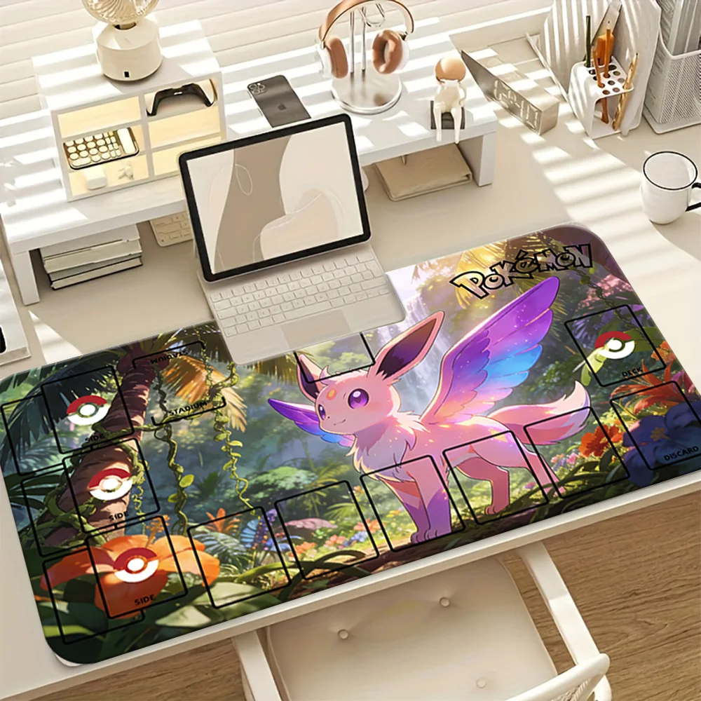 

Winged Espeon Pokemon TCG Playmat Large Extended Gaming Mouse Pad