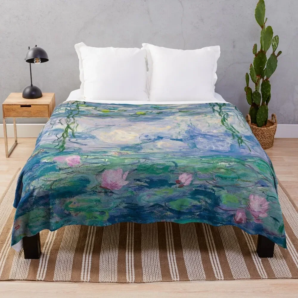 Water Lilies Claude Monet Fine Art Throw Blanket Cute Designers Personalized Gift Blankets