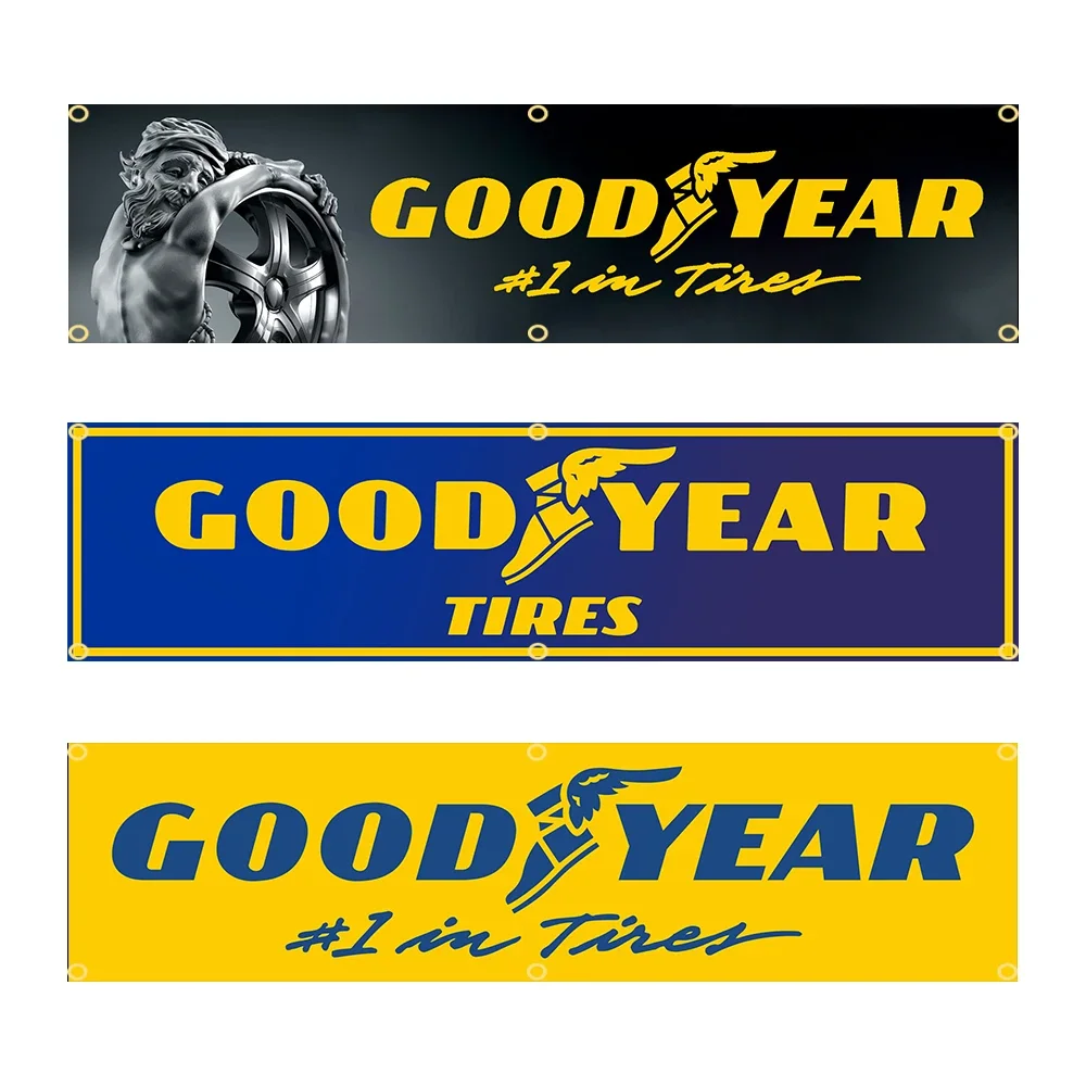 60X240cm Good Years Replacement Tyres Banner Flag Garage or Outdoor Decoration Tapestry