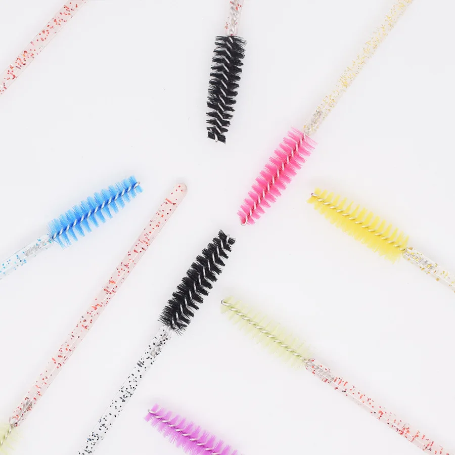 Brosses à cils de poulet, outils d'extension de cils, baguettes applicateur de mascara, Végétcosmétiques, 100 pièces