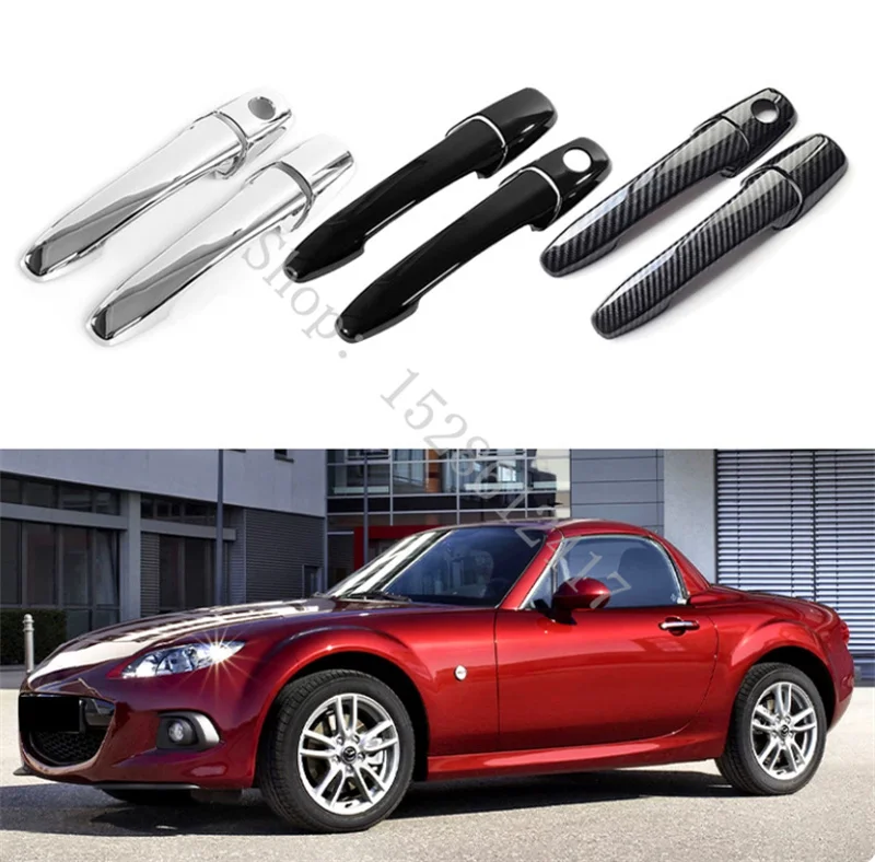 For Mazda MX5 MX-5 NC 2007-2015 ABS Door Handle Cover car door handle protector trim Overlay Molding Garnish car-styling