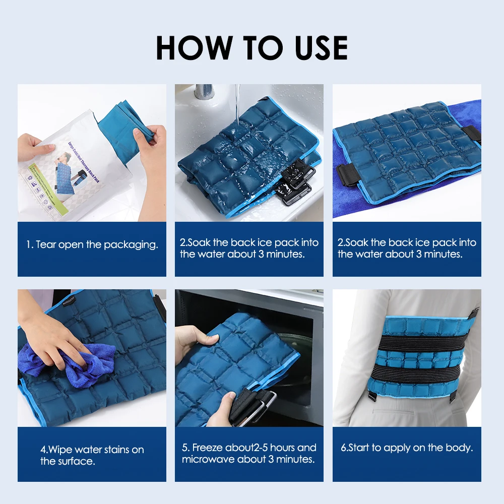 

58*35cm Self-absorbing Water Knee Brace Pad Ice Packs Physiotherapy Hot & Ice Compress Heated Knee Leg Neck Shoulder Hip Wrap