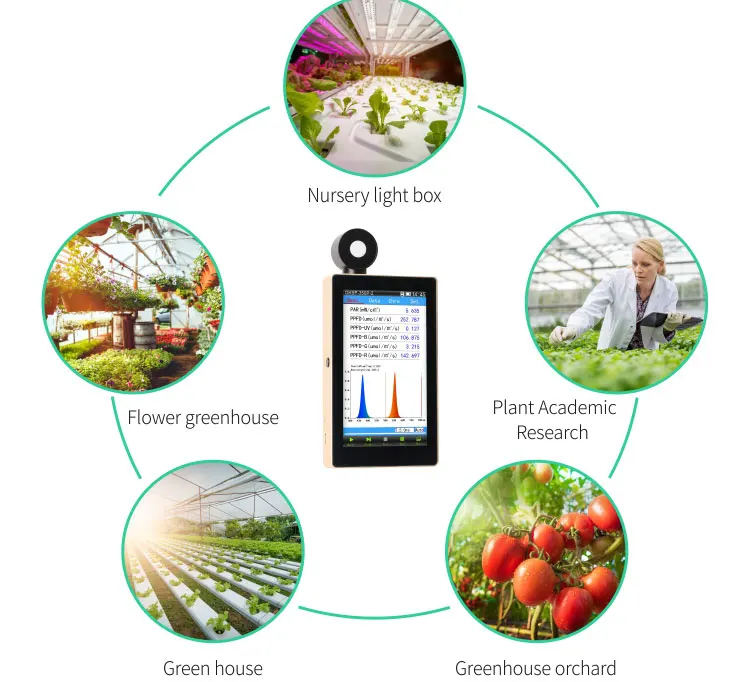 Hopoocolor Spectrometer OHSP350P 350-800nm with Rectangular Sensor for Horticulture Light