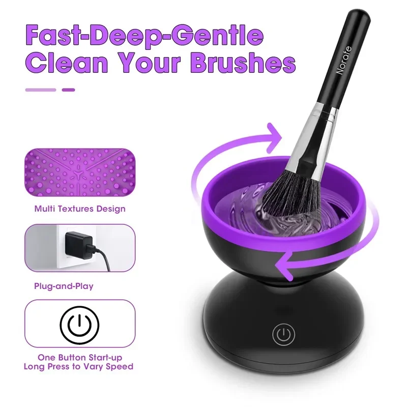 Makeup Brush Cleaner Machine Portable Automatic USB Cosmetic Brushes Cleaner Powder Puff Beauty Egg Cleanser Tool Beauty Tools