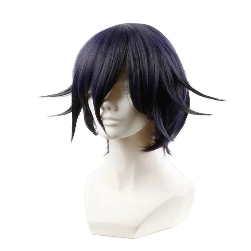 Danganronpa V3 Killing Harmony Ouma Kokichi Short Wig Cosplay Costume Dangan Ronpa Heat Resistant Synthetic Hair Men Wigs