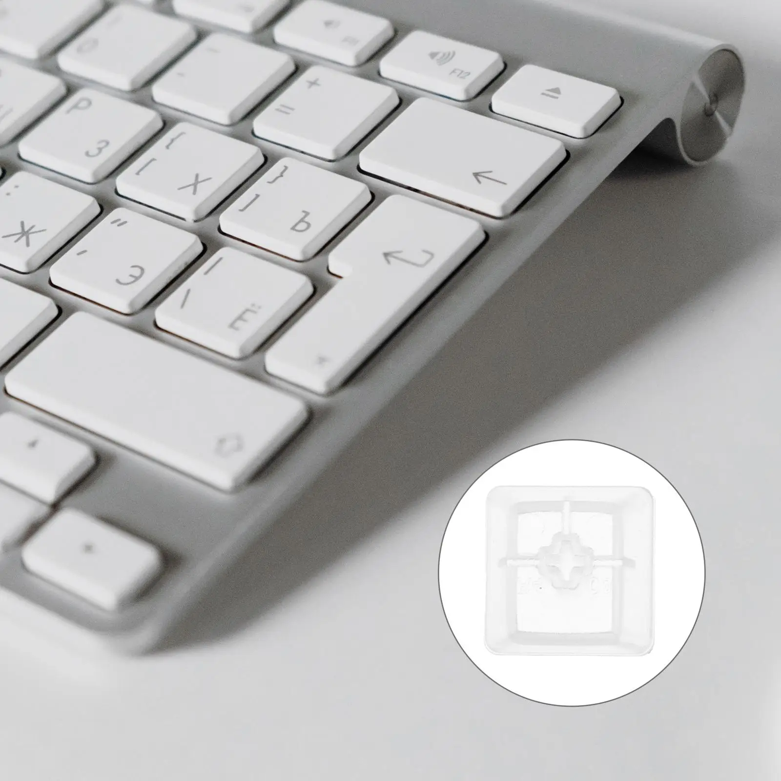 10PCS Transparent Keycap Keyboard Accessory R4 White Plastic Button Covers Mechanical Computer Key Mouse Accessories