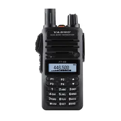 YAESU-walkie-talkie portátil de doble banda, transceptor de Radio FM, VHF, UHF, FT-65, FT-65R