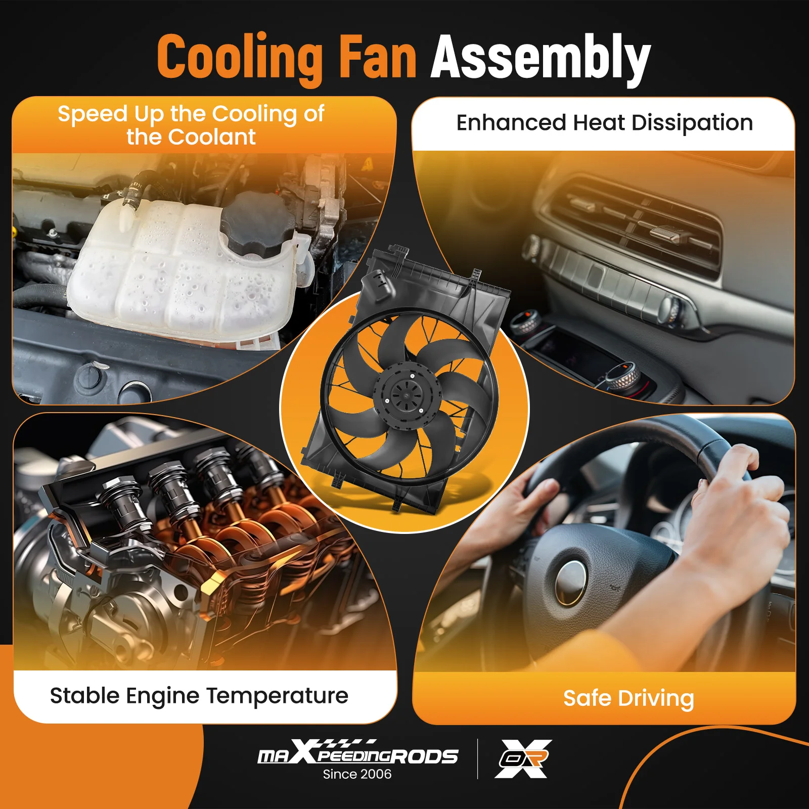 Radiator koelventilator voor Mercedes Benz C230 C240 C320 2035050255 623280