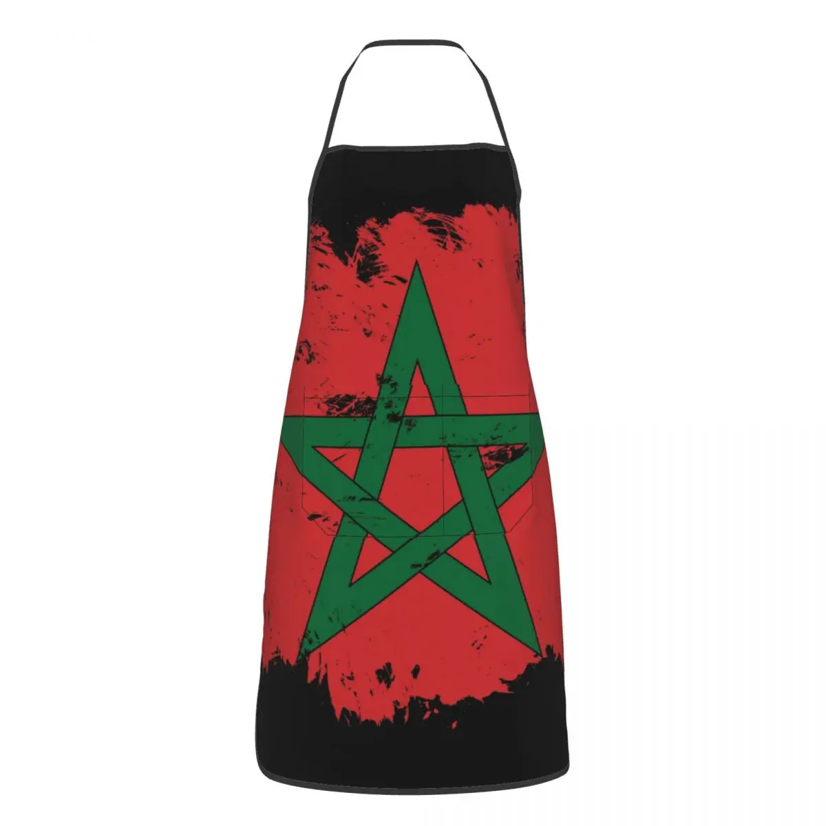 Cooking Baking Apron Morocco Flag Brush Background Kitchen Restaurant Household Apron