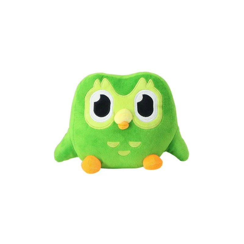 Officiële Duolingo groene uil knuffel schattig taal leren knuffeldier, zacht pop cadeau voor studenten en kinderen