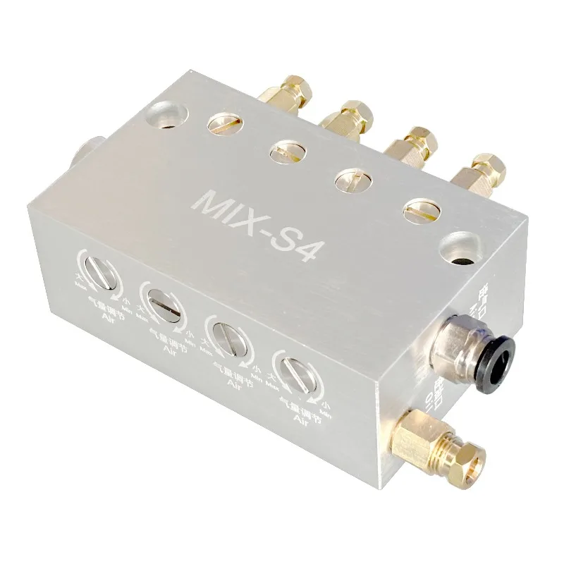 LUBE type oil-gas mixing distributor, MIX-S distribution valve, high-speed electric spindle oil-gas lubrication distributor