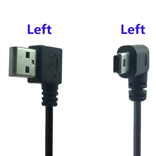 MINI USB CABLE USB TYPE A MALE TO MINI USB 5PIN 90 DRGREE RIGHT ANGLED CORD 0.25M DATA AND CHARGING