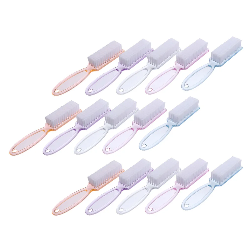 

Nail Brush Cleaning Salon Supplies Home Fingernail Durable Cleaners DIY for Long Handle Fixing Accessories