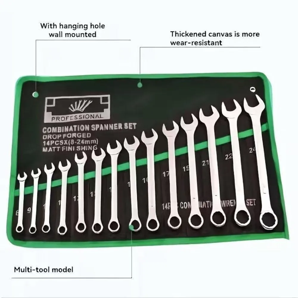 14 Pocket Tool Organizer Roll Non-woven Fabric Multi-function Roll Up Tool Organizer Foldable Portable Tool Pouch For Mechanic