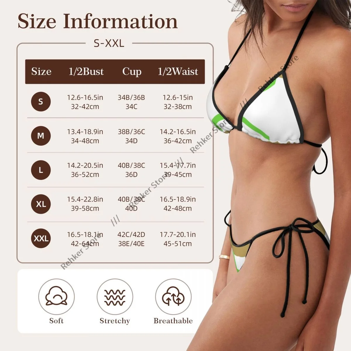 Traje de baño de bikini sexy para mujer Traje de baño con bandera de gente de Mozabita Traje de baño