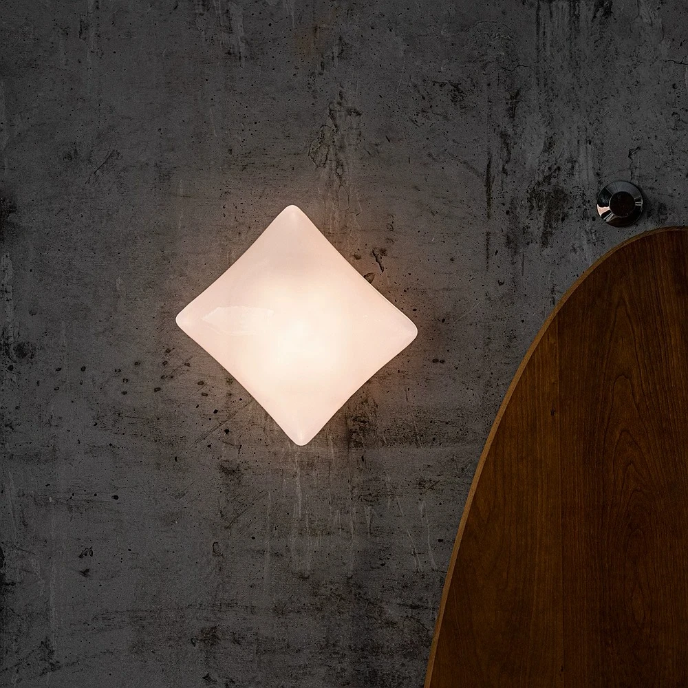 Retro LED Glass Aluminum Wall Lamp for Background Wall Dining Room Bedroom Bedside Ceiling Lamp Indoor Home Decor Hotel Fixture