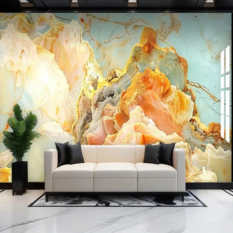 

Modern Custom Photo Mural Wallpaper Abstract Marble Texture Living Room Bedroom Entrance Background Wall Papers Papel De Pared